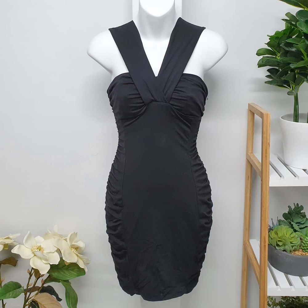 kookai black bodycon dress Janelle Sequin Mesh Bodycon Mini Dress