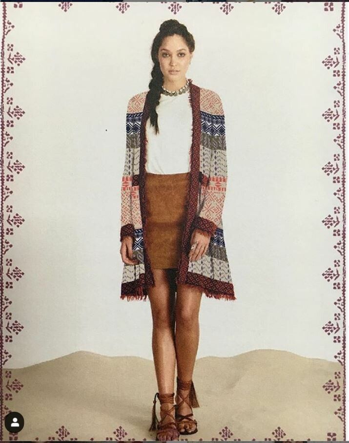 TIGERLILY Euva Longline Cotton Knit Cardi Cardigan RRP$299