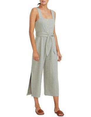 STAPLE THE LABEL Avery Green Wide-Leg Jumpsuit