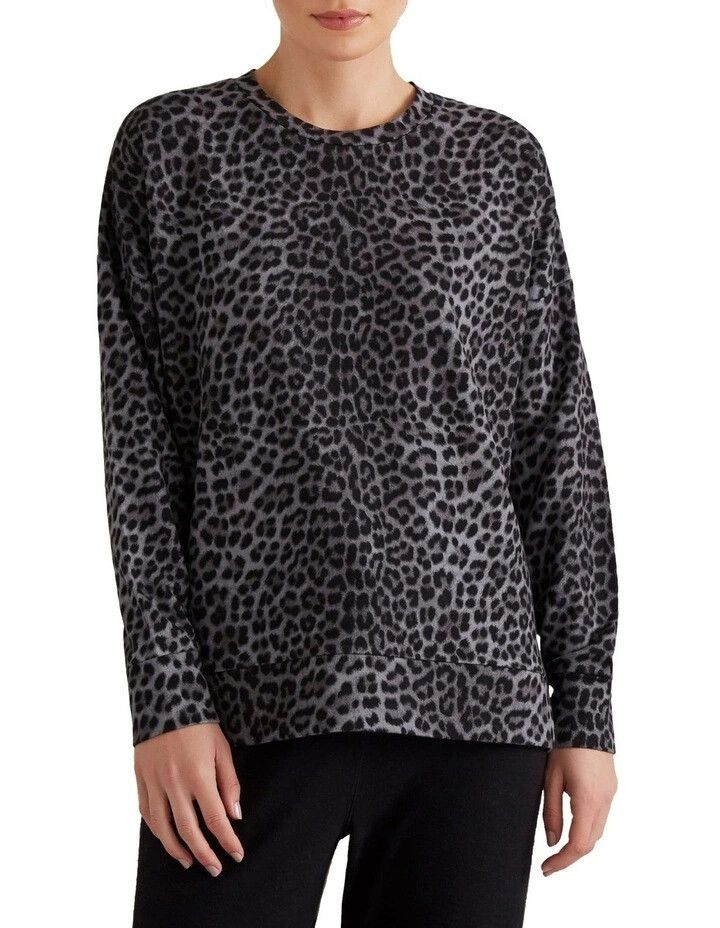 SEED HERITAGE Sport Leopard Cheetah Windcheater Sweater Jumper