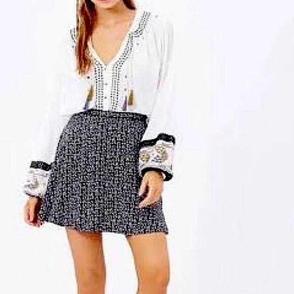 TIGERLILY Ingres Paisley High Waisted A-line Mini Skater Skirt