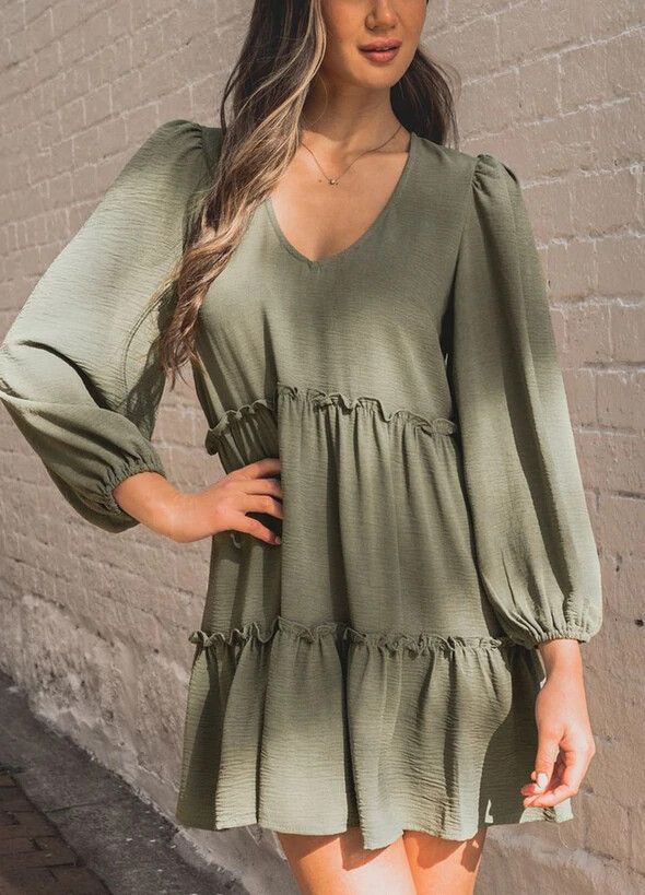 paper heart green dress Valentina Swing Dress by Paperheart Terracotta Store