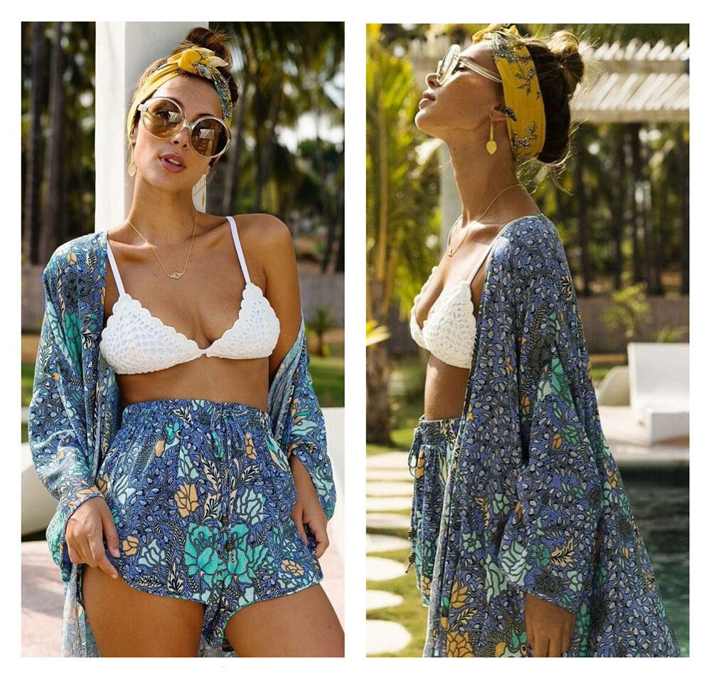 Arnhem - ARNHEM Sinta Marine Blue Kimono on Designer Wardrobe