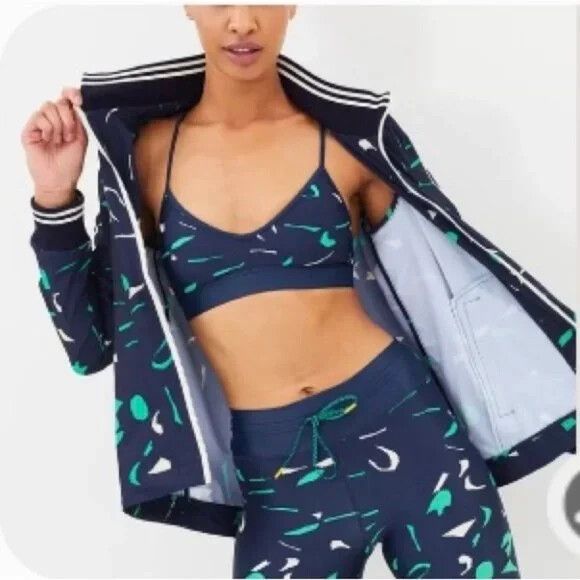 THE UPSIDE Ash Jacket African Camo Gym Running Athleisure Zip Jacket NWT RRP$249