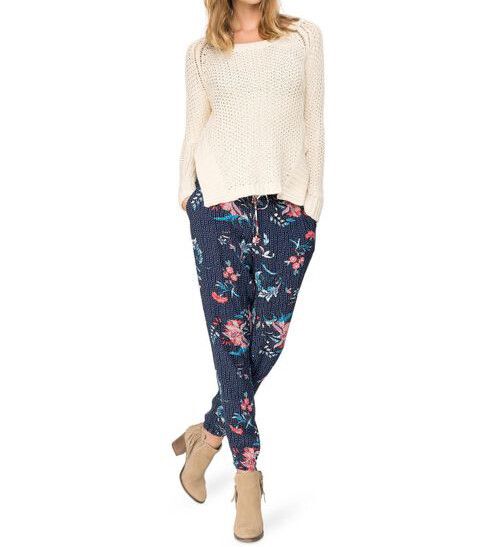 TIGERLILY Iola Navy Blue Floral Print Pants