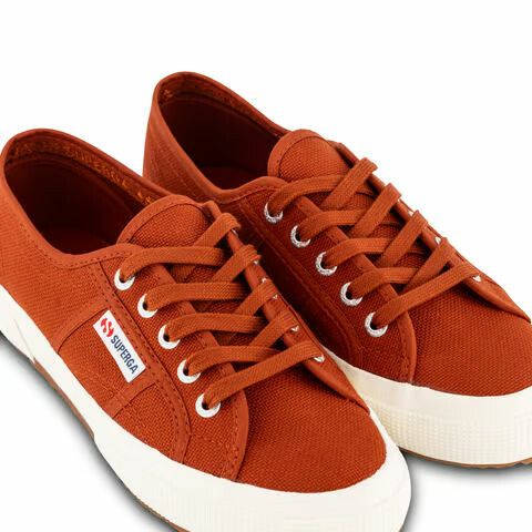 SUPERGA 2750 Brown Piquant Favorio Cotton Canvas Lace Up Sneakers NEW IN BOX