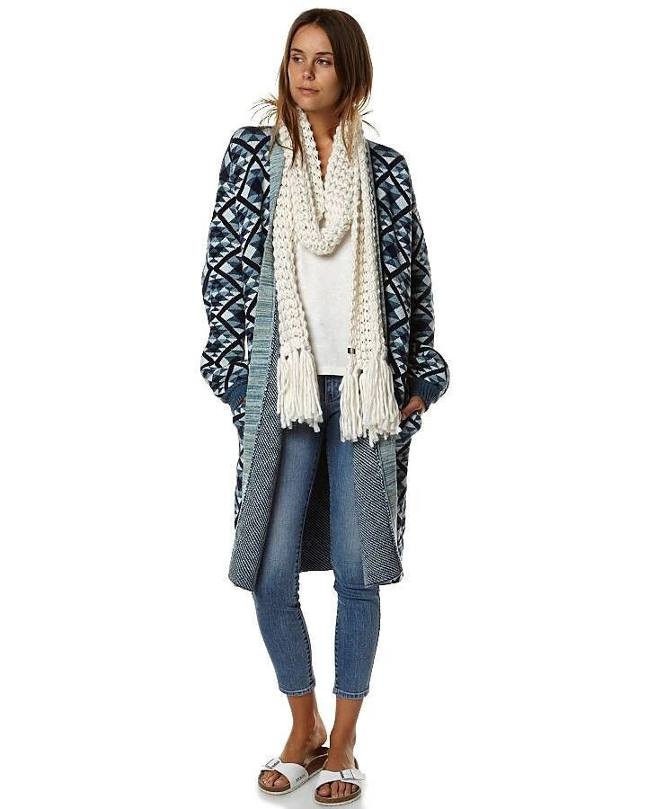 TIGERLILY Amande Cotton Winter Knit Longline Cardi Cardigan