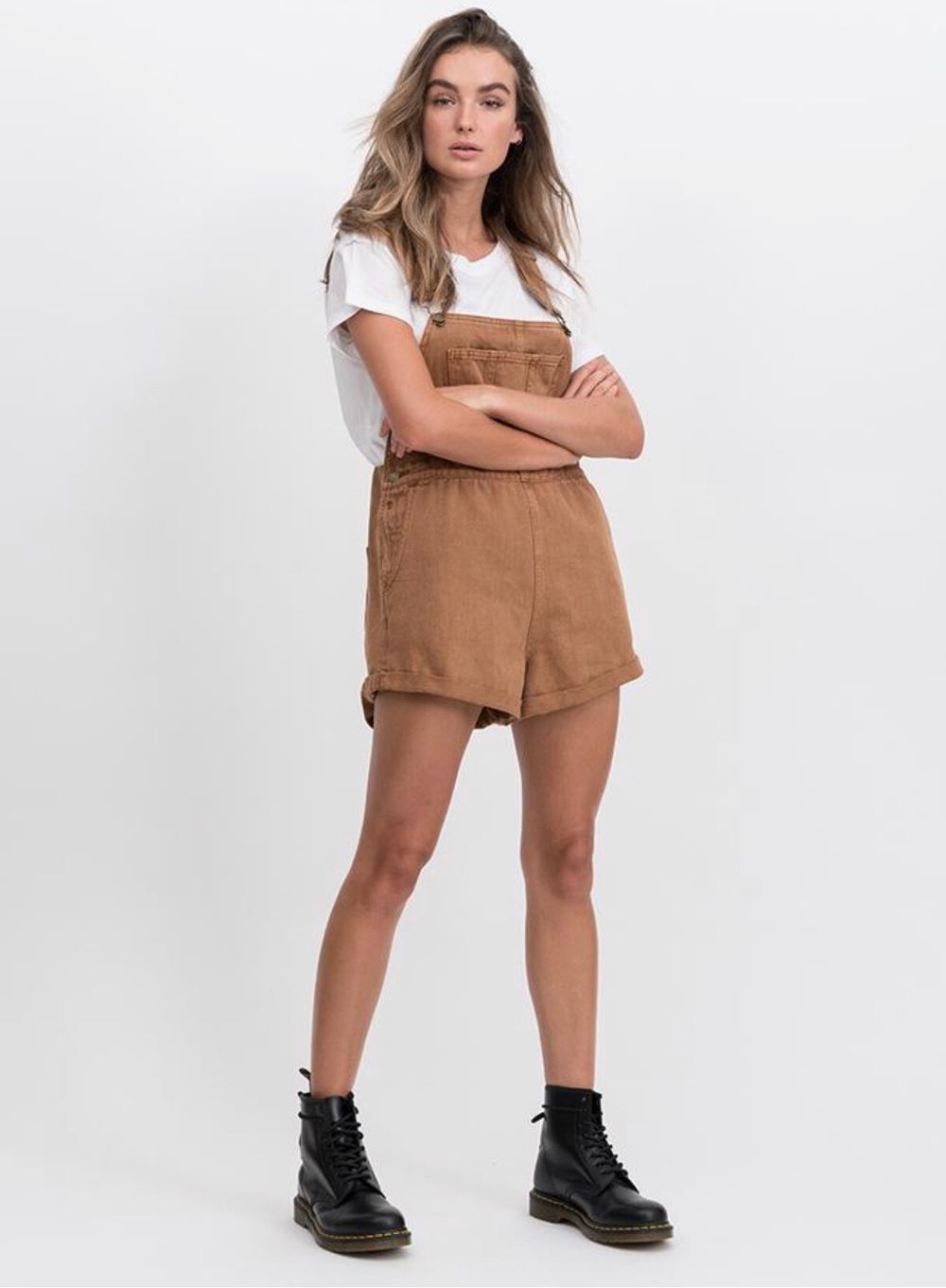 THRILLS Alexa Tan Denim Overalls