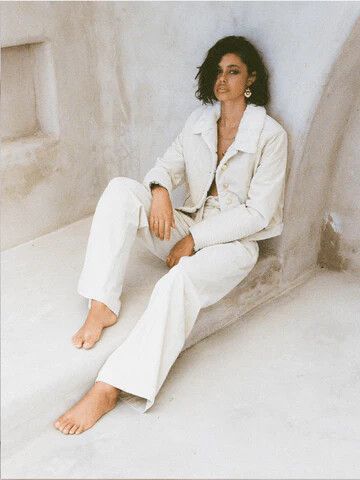 KIVARI Dawn Cream Corduroy High Waisted Wide Leg Pants NWT