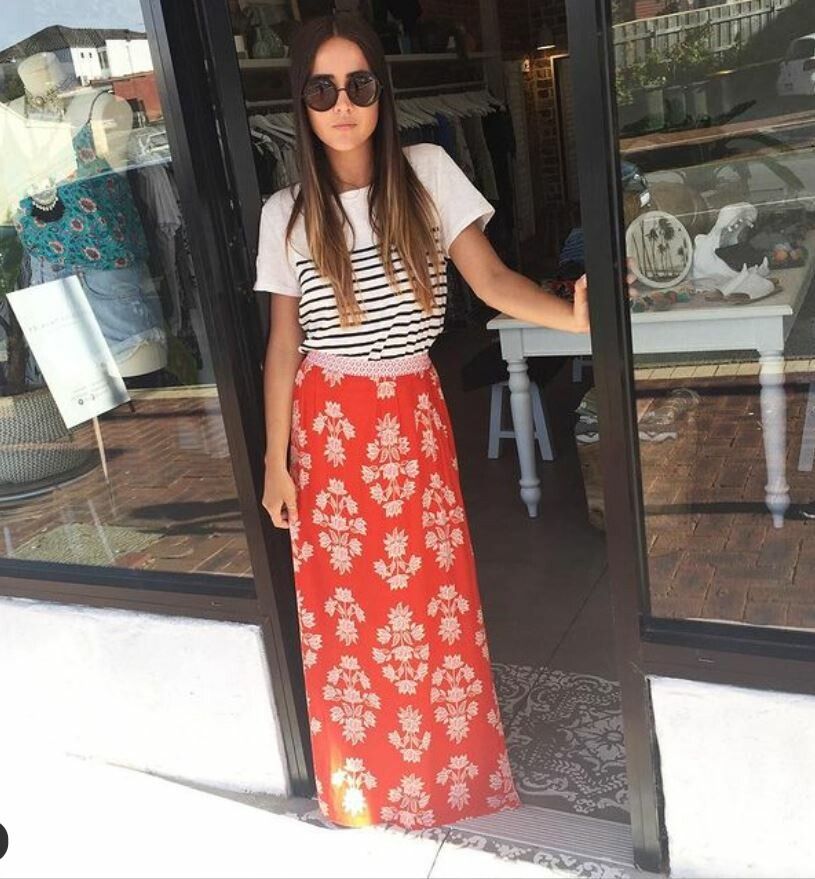 TIGERLILY Moken High Waisted Maxi Skirt RRP$180