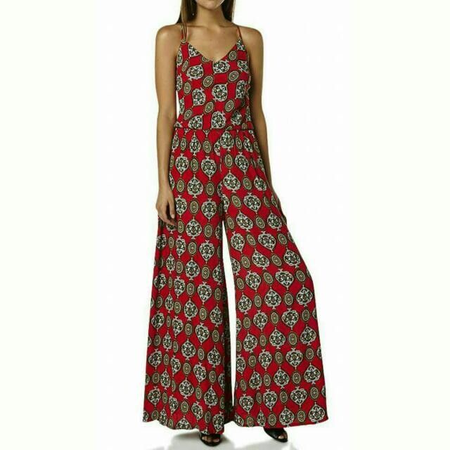 TIGERLILY Tahi Red Wide Leg Jumpsuit