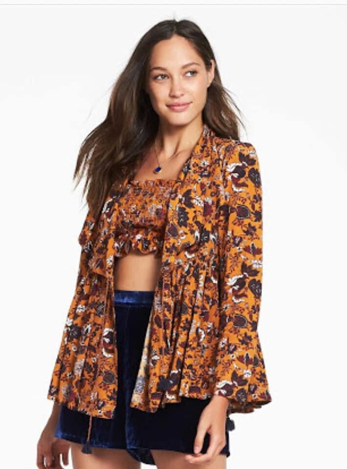 TIGERLILY Paradis Mustard Waterfall Jacket