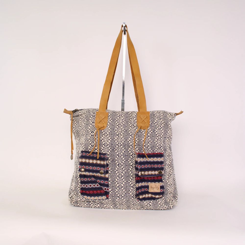 TIGERLILY Galby Patchwork Print Beach Tote Bag