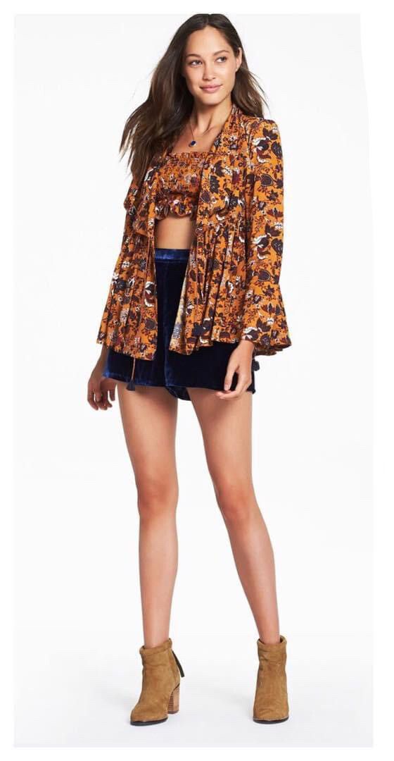 TIGERLILY Paradis Mustard Lightweight Spring Waterfall Jacket