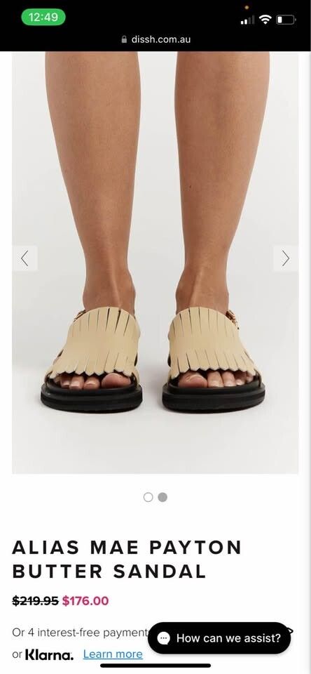 ALIAS MAE Payton Leather Fringe Sandals in Butter Yellow RRP$220