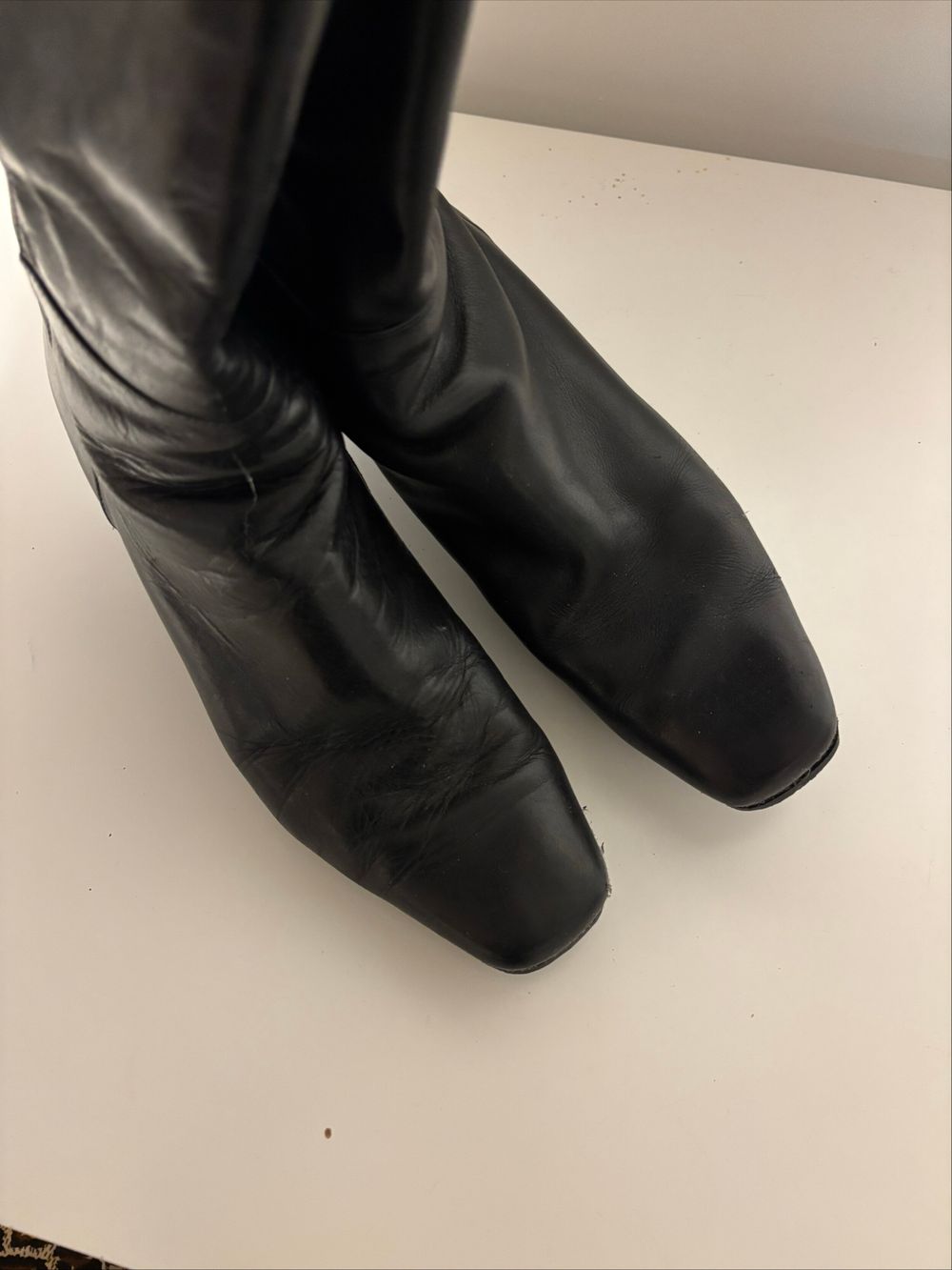 Leather boots