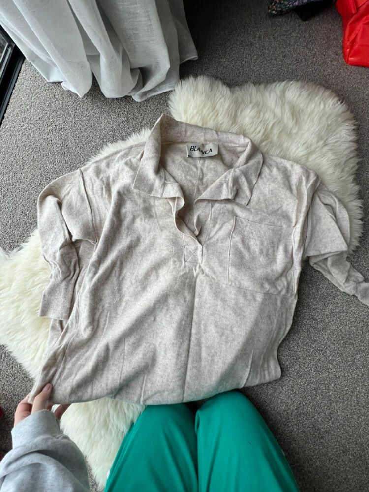 Blanca Beige Knit Top