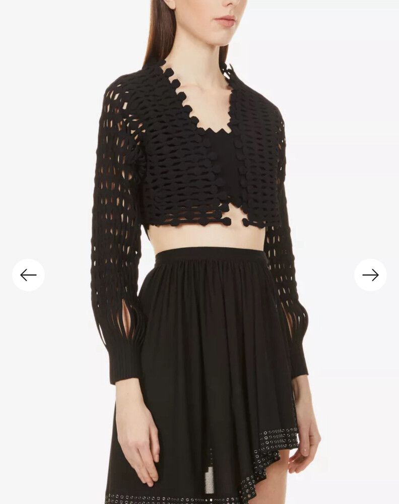 Alaia Kalimba Cropped Stretch Woven Jacket