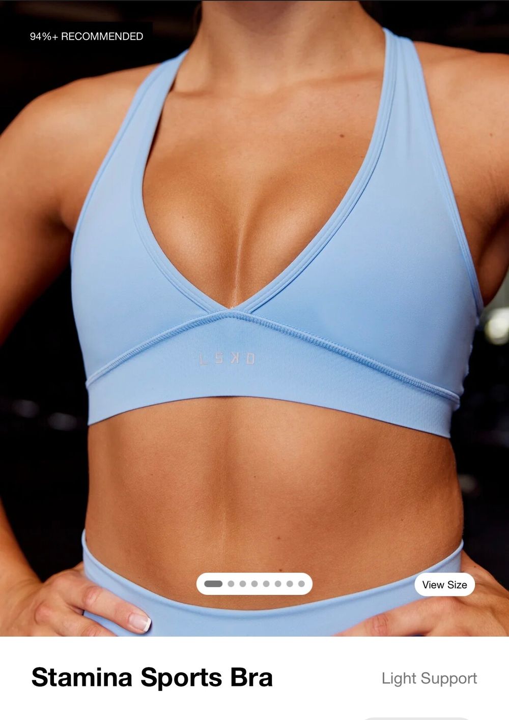 LSKD Blue Stamina Sports Bra