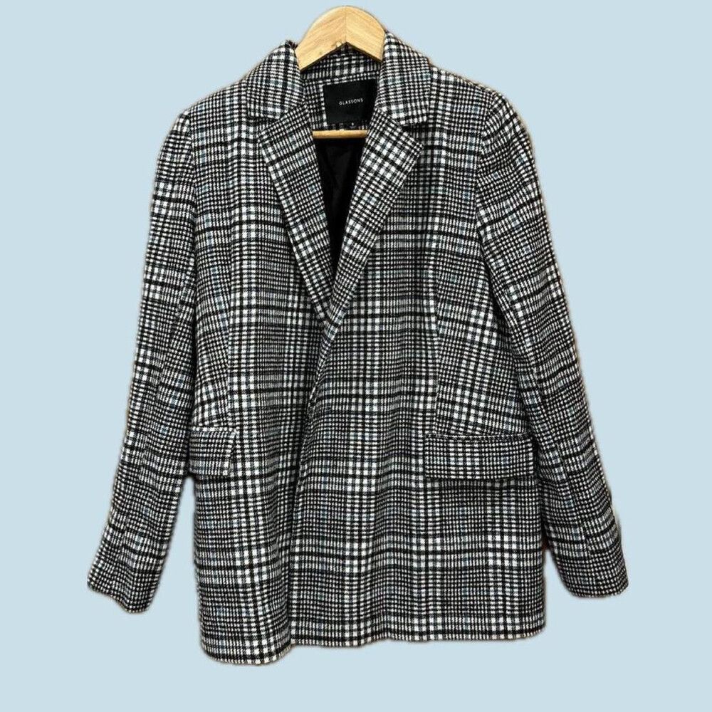 glassons check blazer size 6