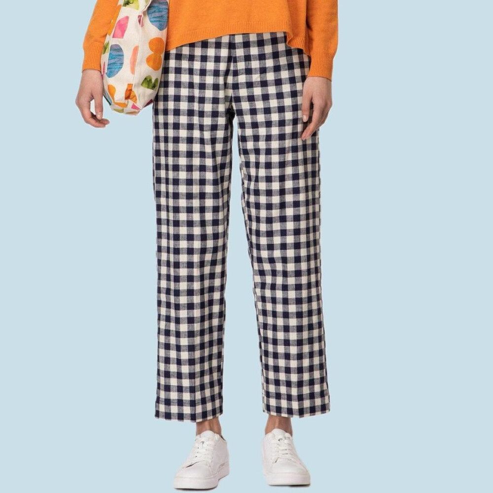 gorman navy check gingham pants size 6