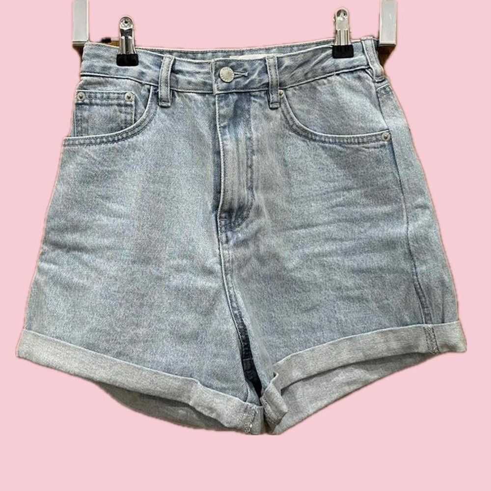 assembly label rolled hem denim shorts size 8