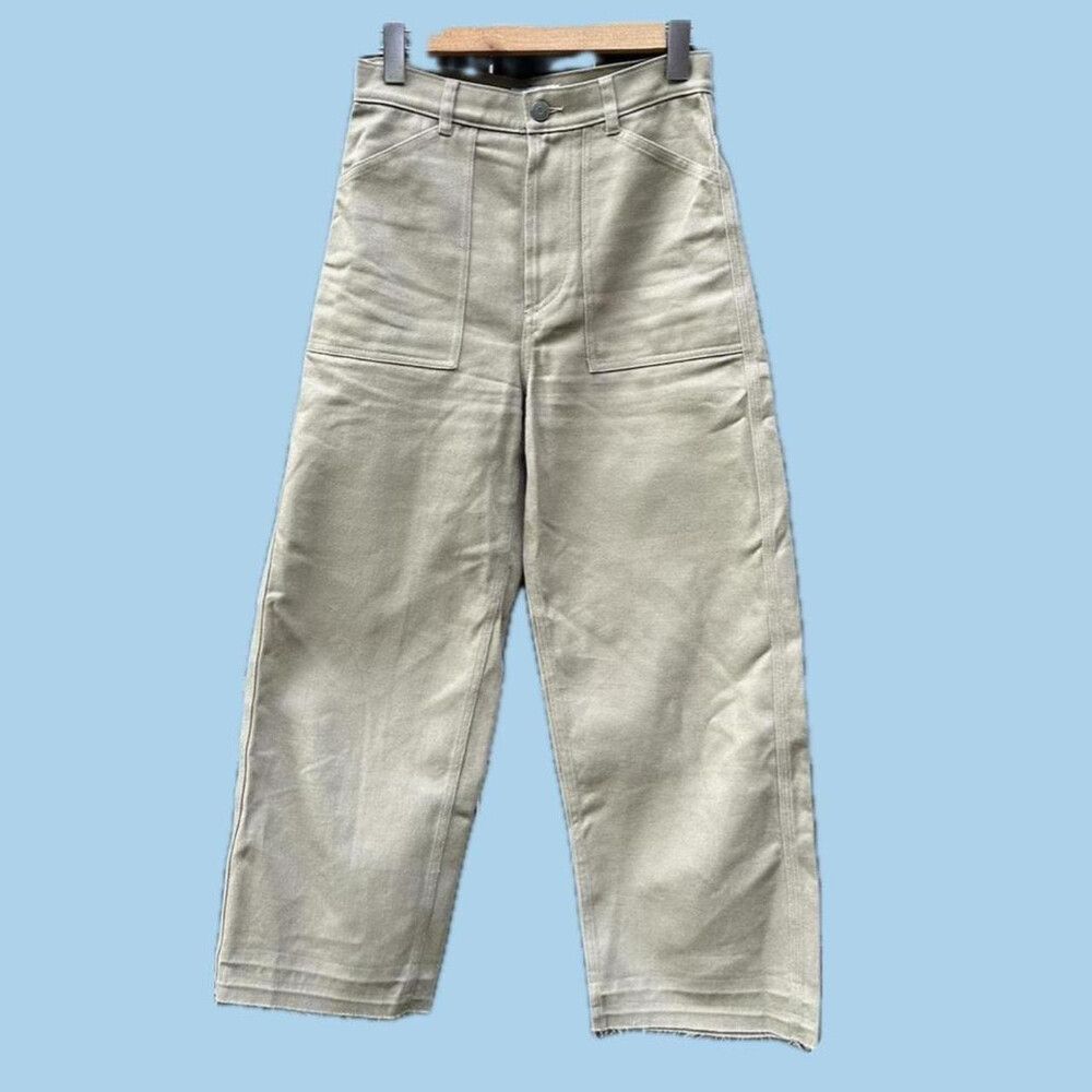 & other stories cropped raw hem pants size 34 (au 6)
