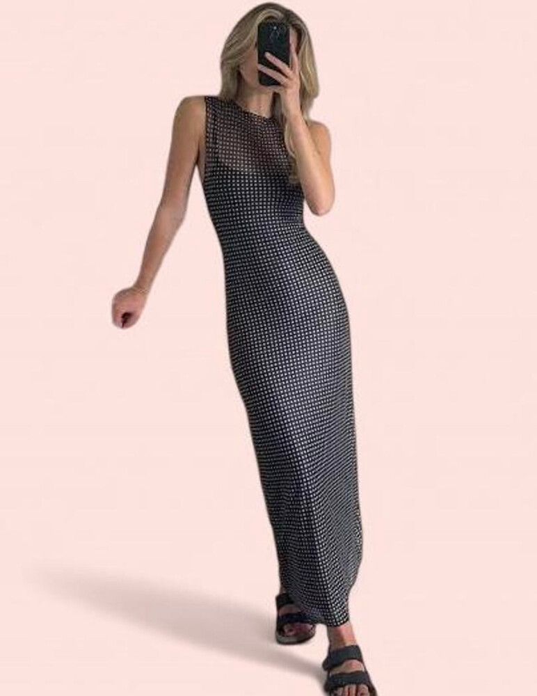 DISSH HUDSON BLACK SLEEVELESS MAXI DRESS size XS