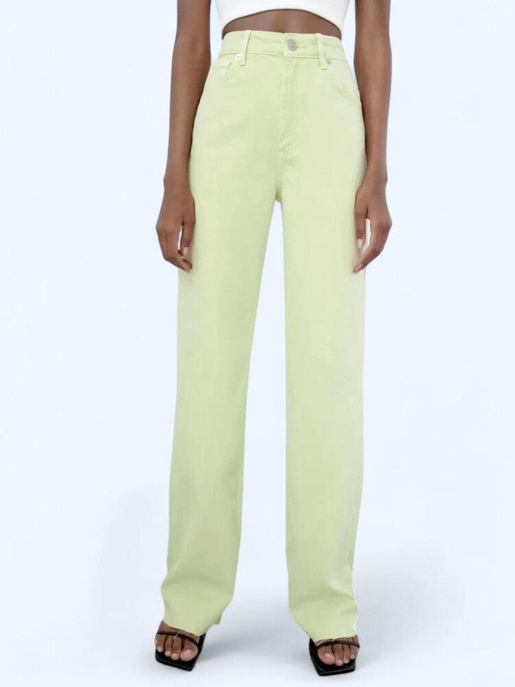 ZARA LIME GREEN JEANS