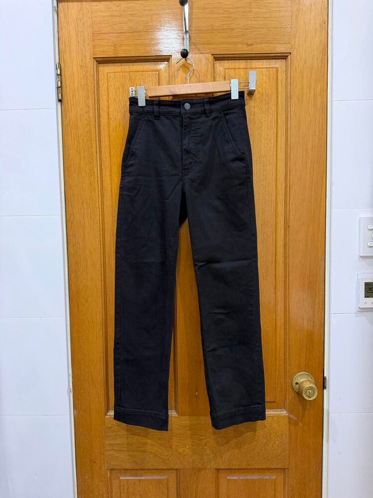 EVERLANE BLACK STRAIGHT PANTS size 00, AU 6