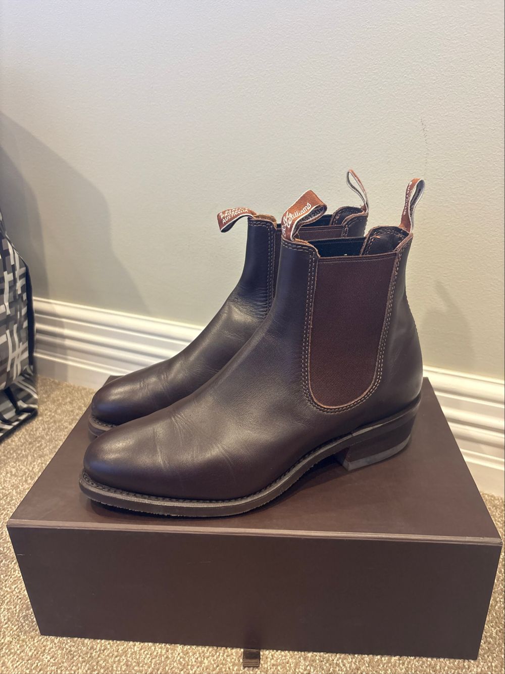 R.M. Williams Brown Leather Chelsea Boots