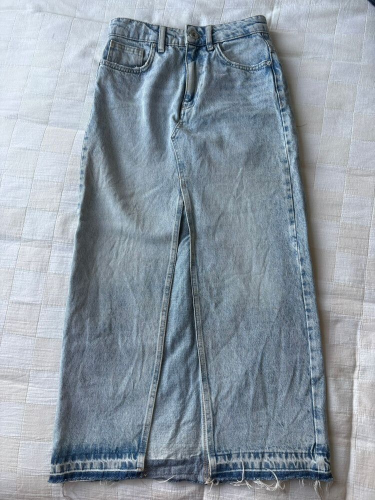 Denim Midi Skirt