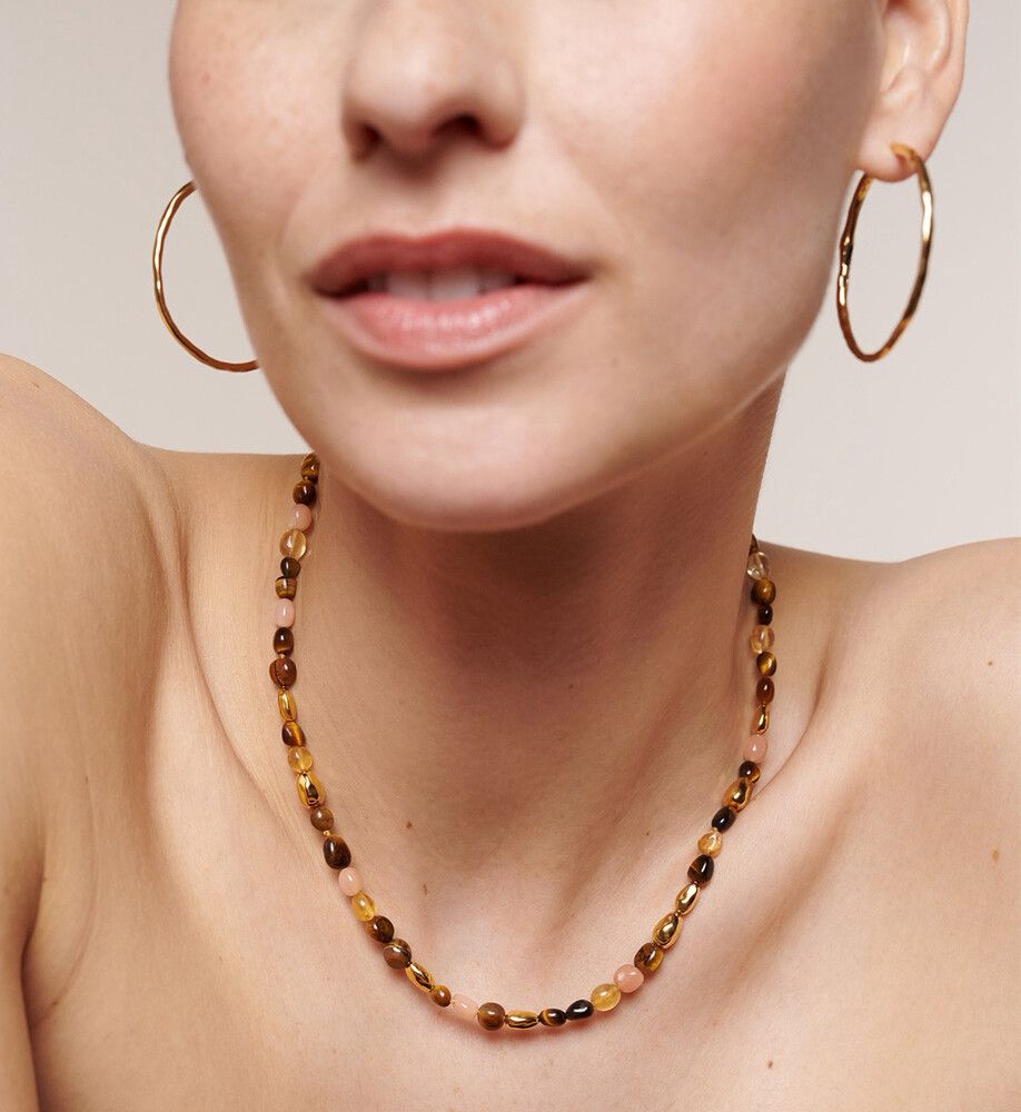 Monica Vinader Tigers Eye necklace (+ free bracelet)