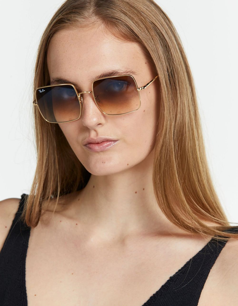 Ray-Ban Gold Square Sunglasses