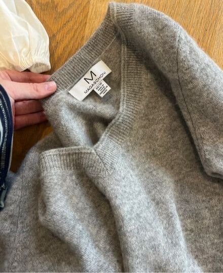 Magaschoni Cashmere Sweater – Soft Grey