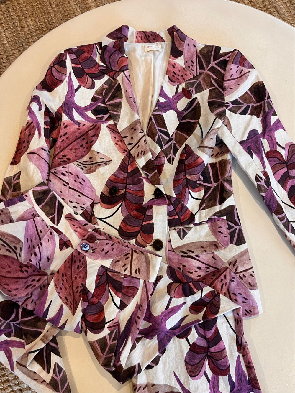 Gorman Purple Leaf Print Matching Set