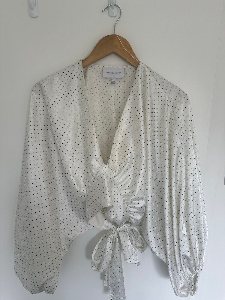 Significant other Balloon Sleeved Silk Shirt