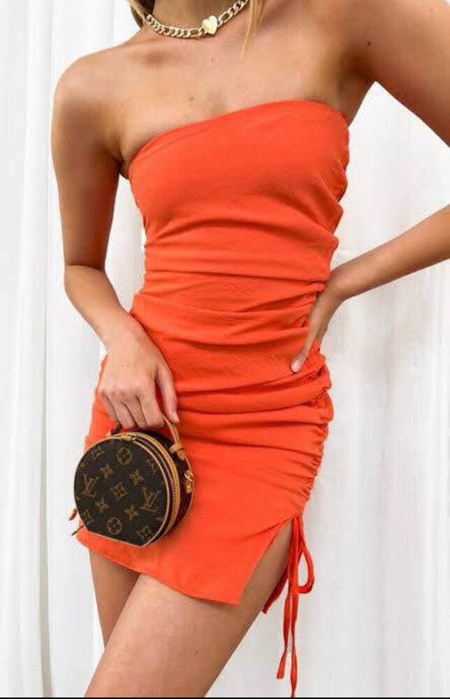Sndys Orange Mini Dress
