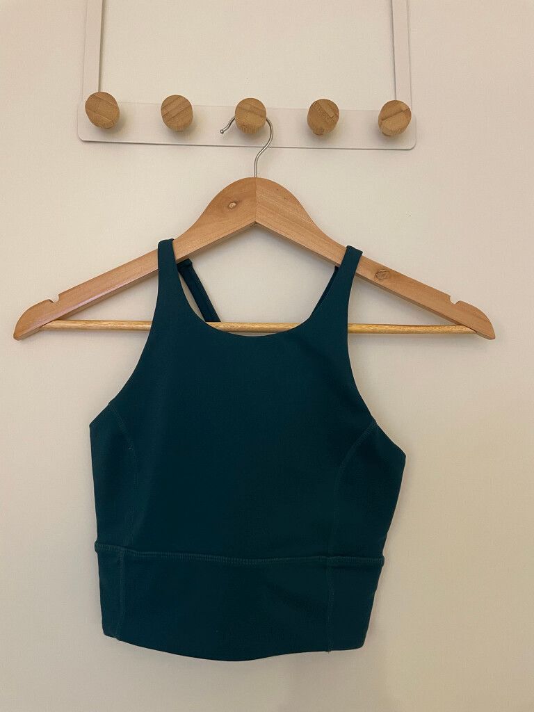 Nimble Green Long Crop Bra - Size 4-6