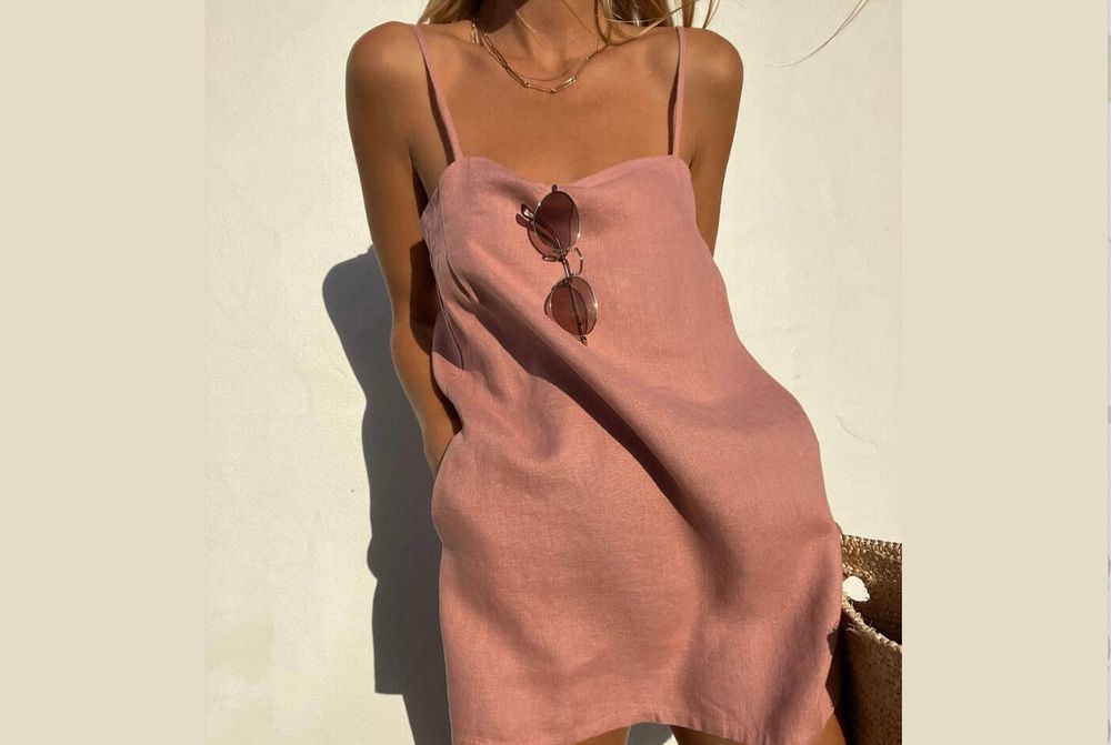 Posse - Posse Musk Linen Maggie Dress - Size 6 (fist 6-small 8) on Designer Wardrobe Posse - Posse Musk Linen Maggie Dress - Size 6 (fist 6-small 8) on Designer Wardrobe