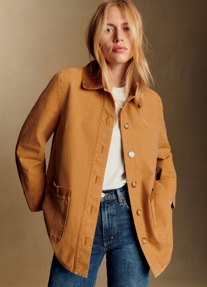 Sezane Denim Brown Jacket