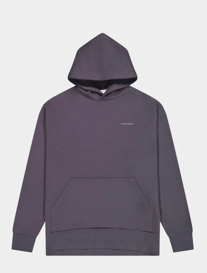 I Love Ugly Box Hoodie Slate Blue