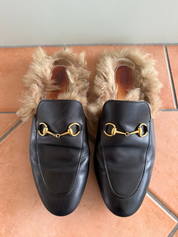 Princetown Fur-Lined Mules