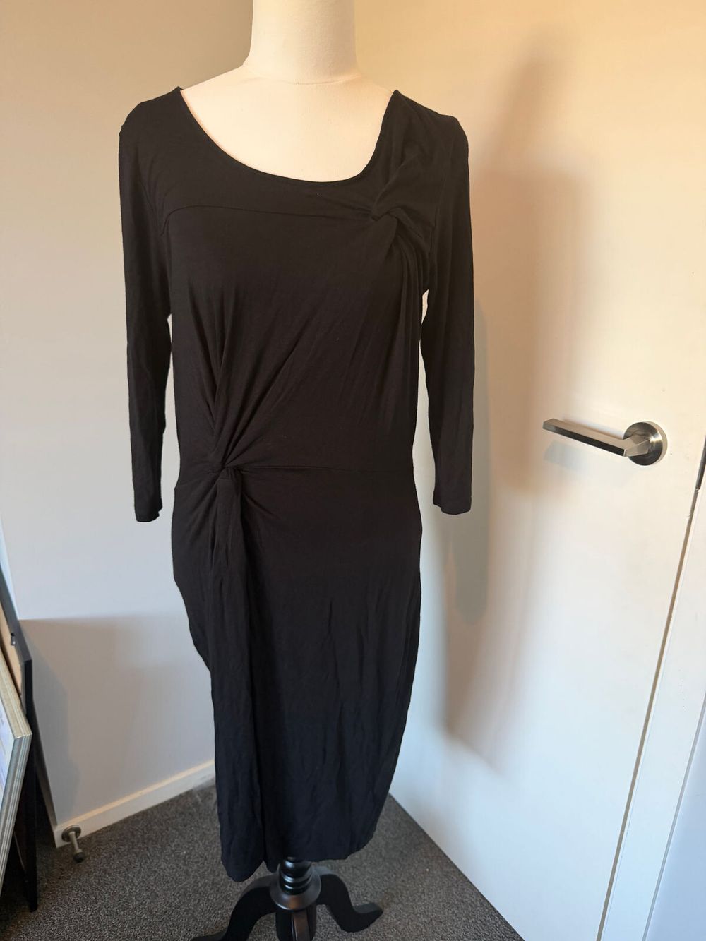 Vintage Mint Velvet Black Twist Front Dress