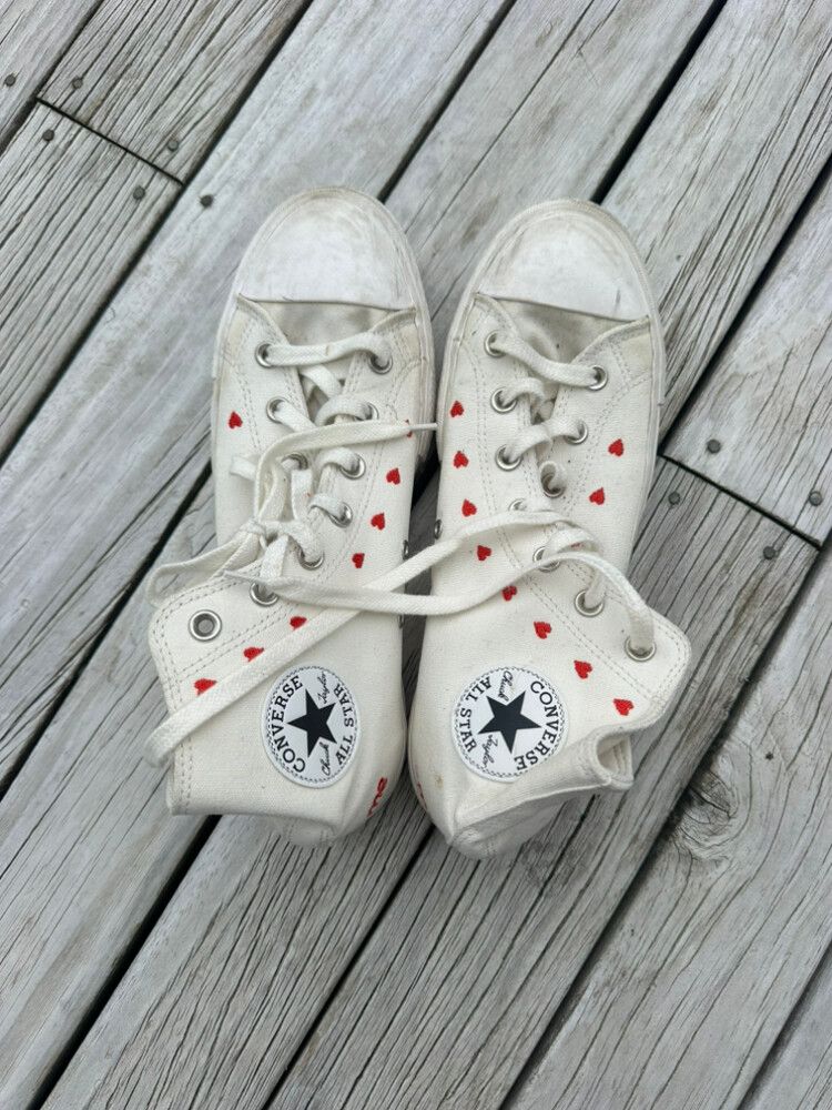 Converse White High Top Sneakers - valentine’s limited edition