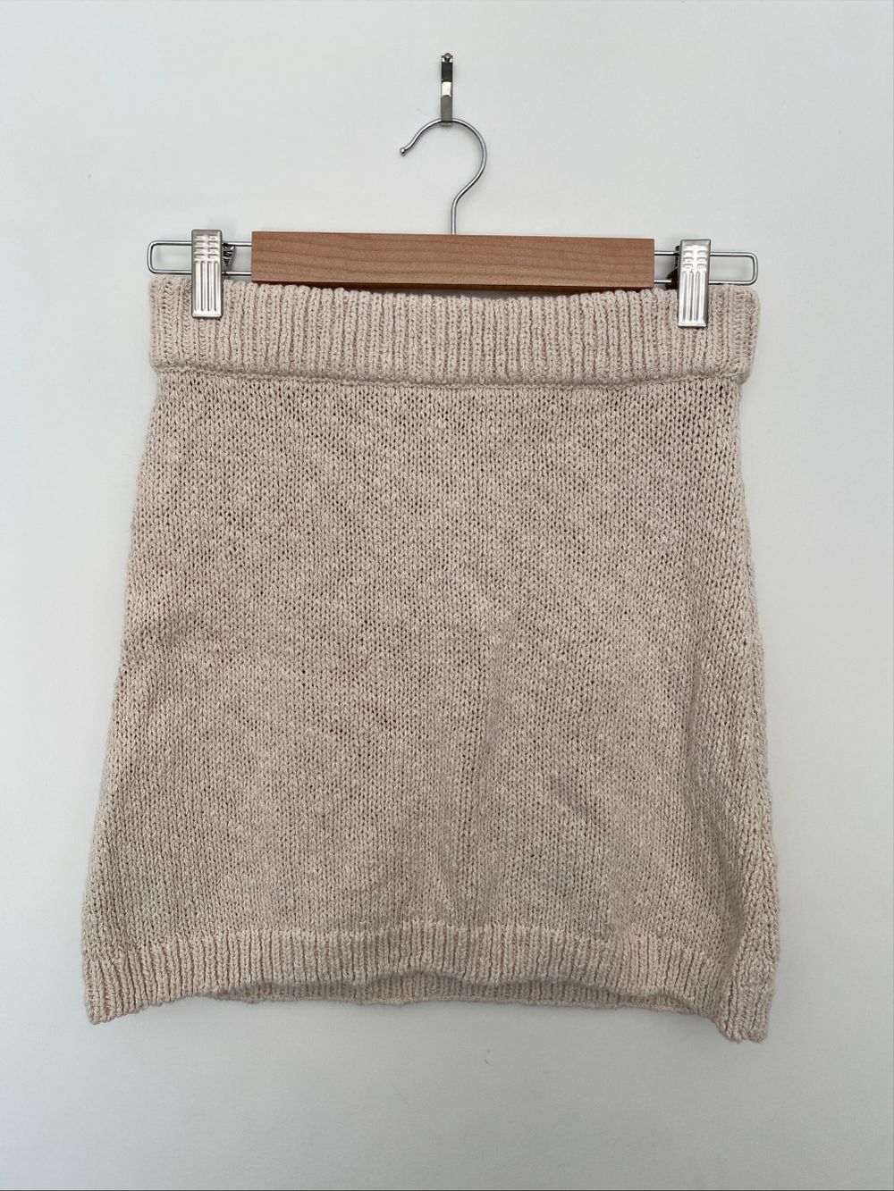 Aere Beige Knit Skirt
