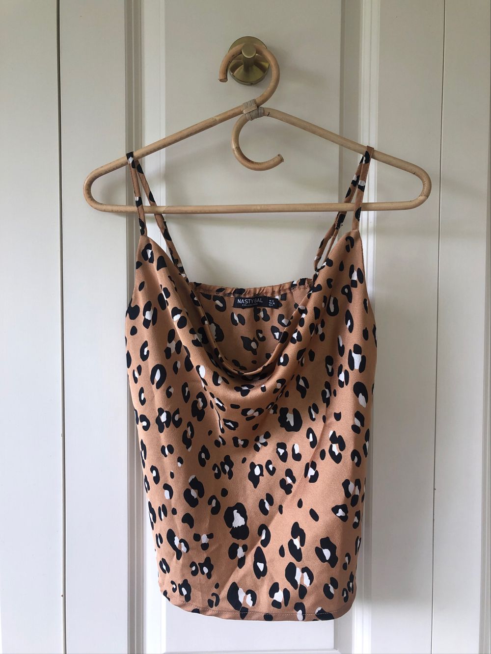Leopard Print Cowl Top