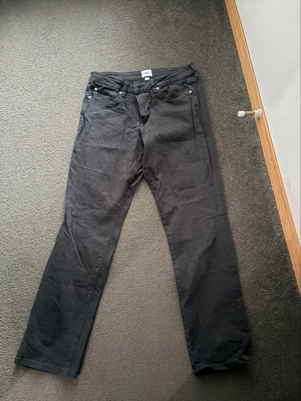 Black Straight Leg/Skinny Jeans - Just Jeans