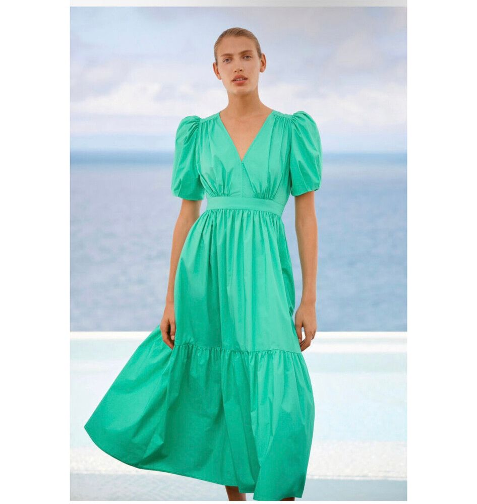slim fit dress slacks Tunisia Dress in Kelly Green, from 9 Seed main image 0