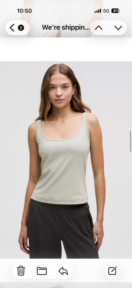 Lululemon slim fit stretch cotton tank top